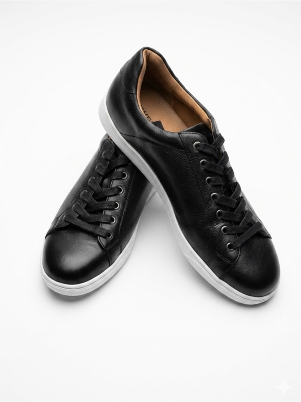 Vionic Baldwin Men’s Black Leather Sneakers Size 11 - Excellent Condition!